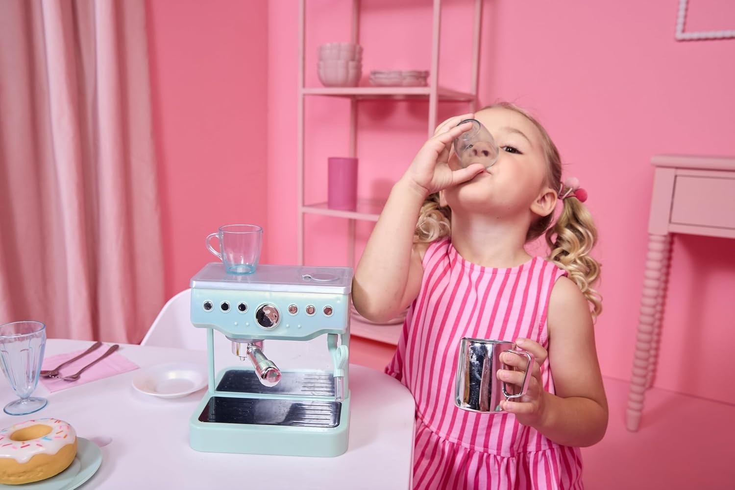 Little Tikes Sweet Spaces Espresso Machine – Sea Foam, Imaginative Play, Pretend Play Kitchen, Boys and Girls Ages 3+ Years