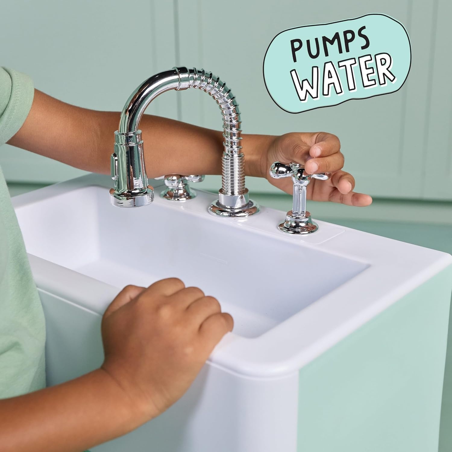 Little Tikes Sweet Spaces Modular Kitchen Sink – Sea Foam, Imaginative Play, Pretend Play Kitchen, Boys and Girls Ages 3+ Years