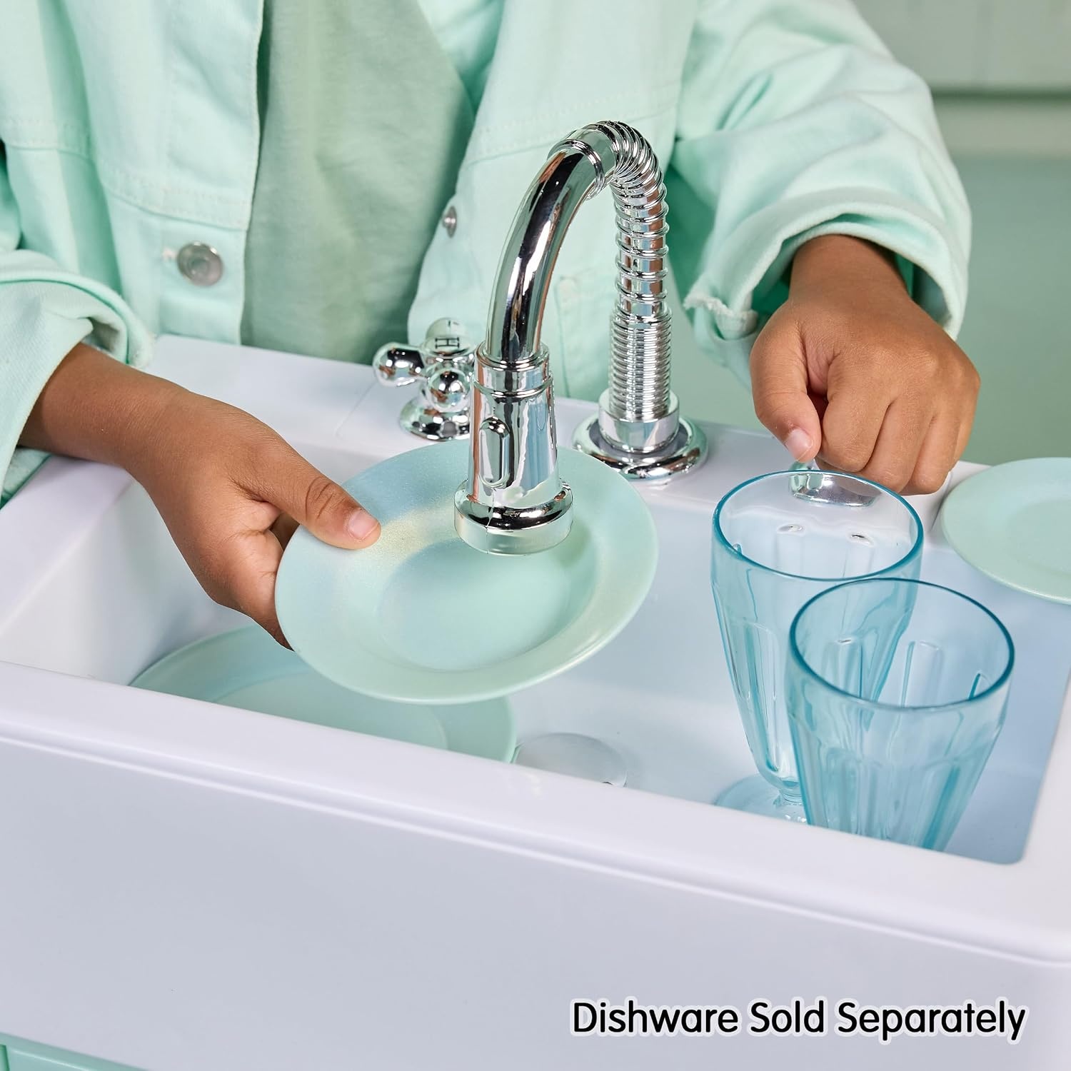 Little Tikes Sweet Spaces Modular Kitchen Sink – Sea Foam, Imaginative Play, Pretend Play Kitchen, Boys and Girls Ages 3+ Years