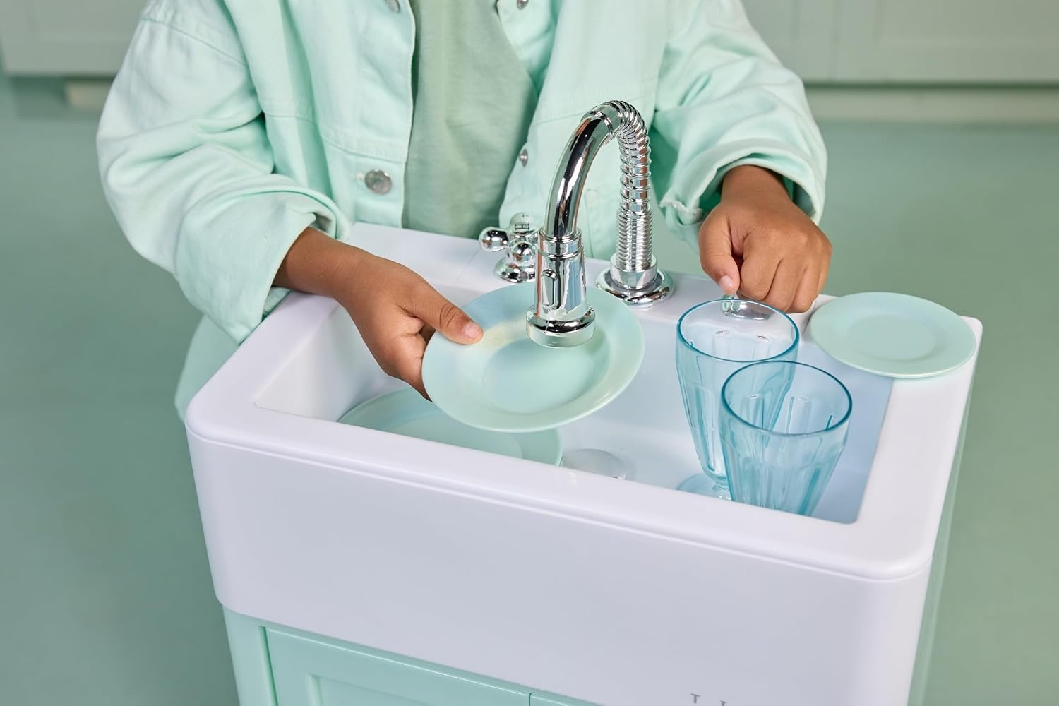 Little Tikes Sweet Spaces Modular Kitchen Sink – Sea Foam, Imaginative Play, Pretend Play Kitchen, Boys and Girls Ages 3+ Years