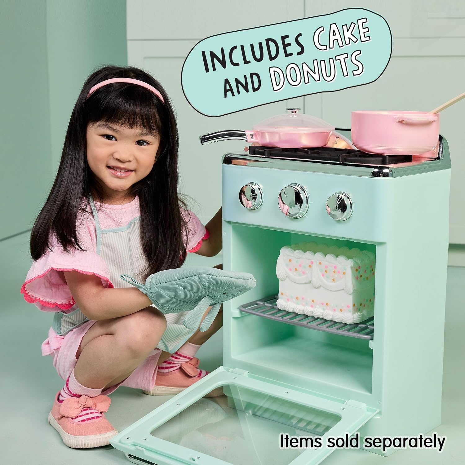 Little Tikes Sweet Spaces Modular Kitchen Oven – Sea Foam, Imaginative Play, Pretend Play Kitchen, Boys and Girls Ages 3+ Years
