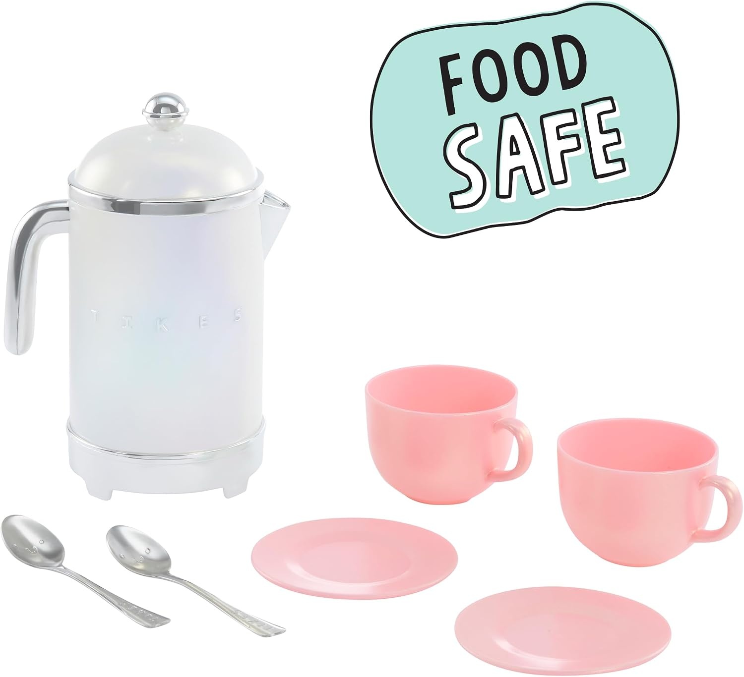 Little Tikes Sweet Spaces Tea Set, Pink, Play Kitchen Cookware, Boys and Girls Ages 3+ Years
