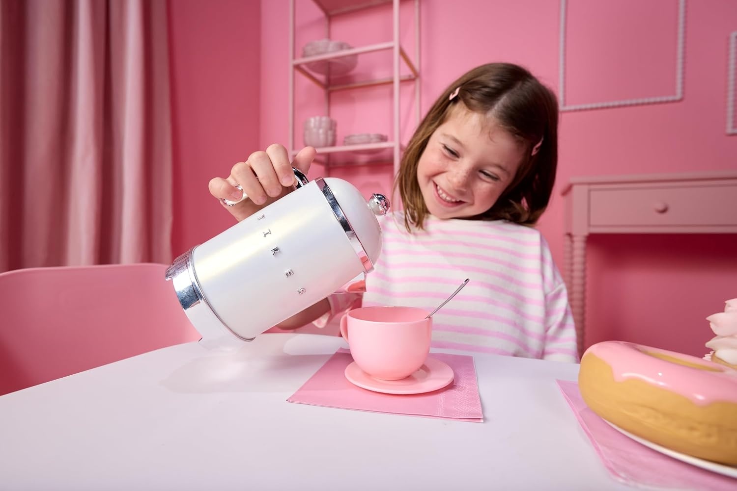 Little Tikes Sweet Spaces Tea Set, Pink, Play Kitchen Cookware, Boys and Girls Ages 3+ Years