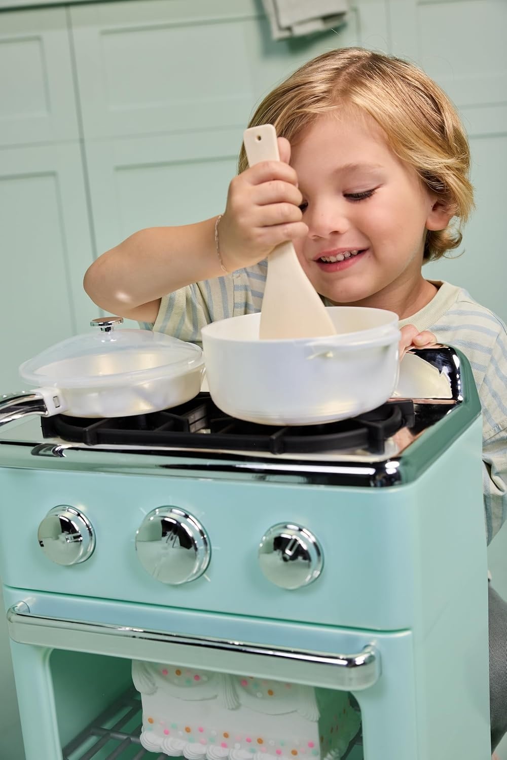Little Tikes Sweet Spaces Pots & Pans Set, White, Play Kitchen Cookware, for Boys and Girls Ages 3+ Years