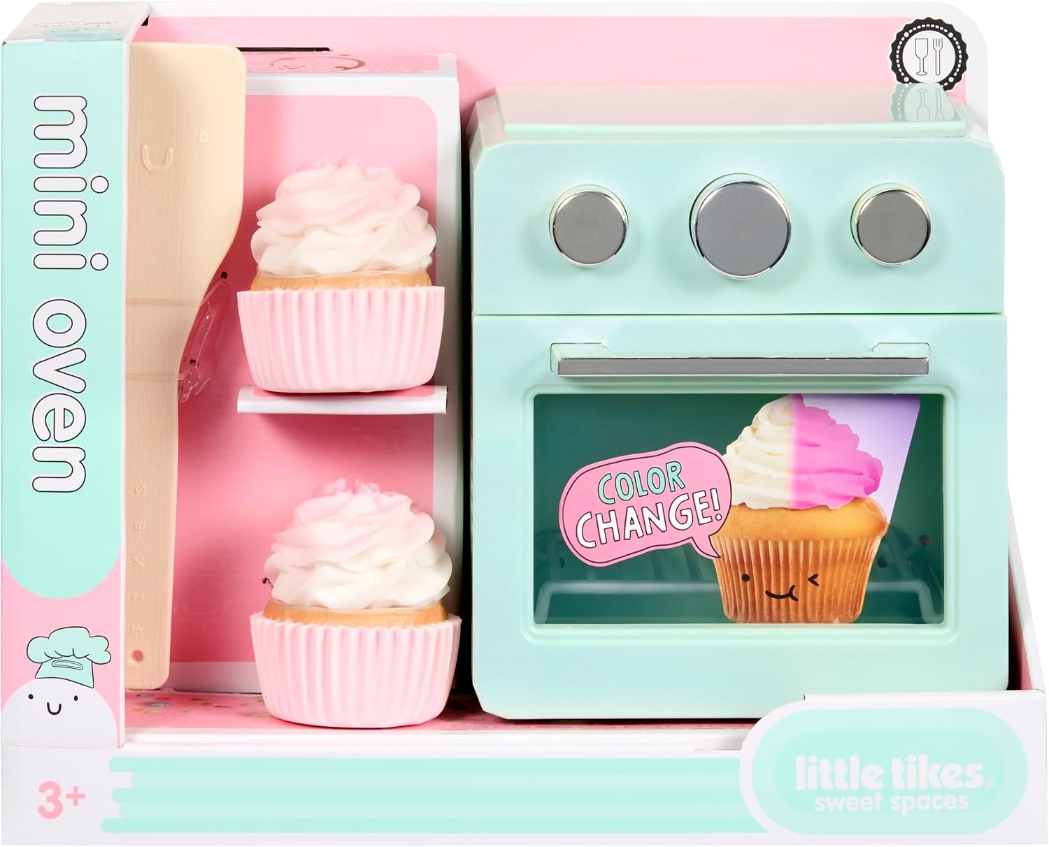 Little Tikes Sweet Spaces Mini Oven – Sea Foam, Imaginative Play, Pretend Play Kitchen, Boys and Girls Ages 3+ Years