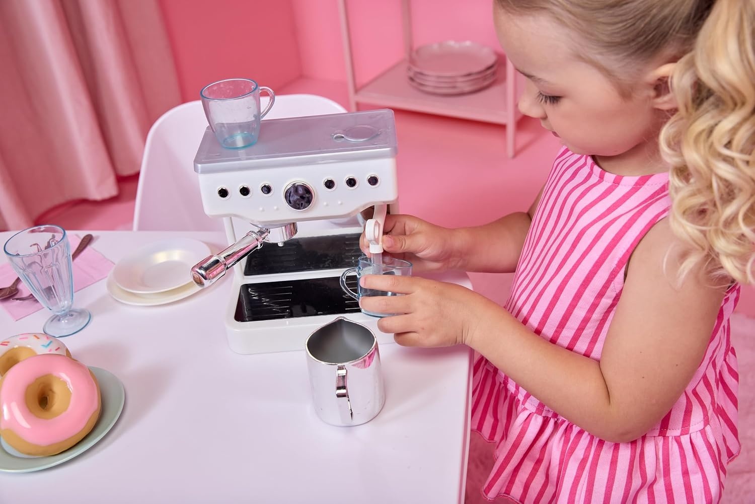 Little Tikes Sweet Spaces Espresso Machine – White, Imaginative Play, Pretend Play Kitchen, Boys and Girls Ages 3+ Years