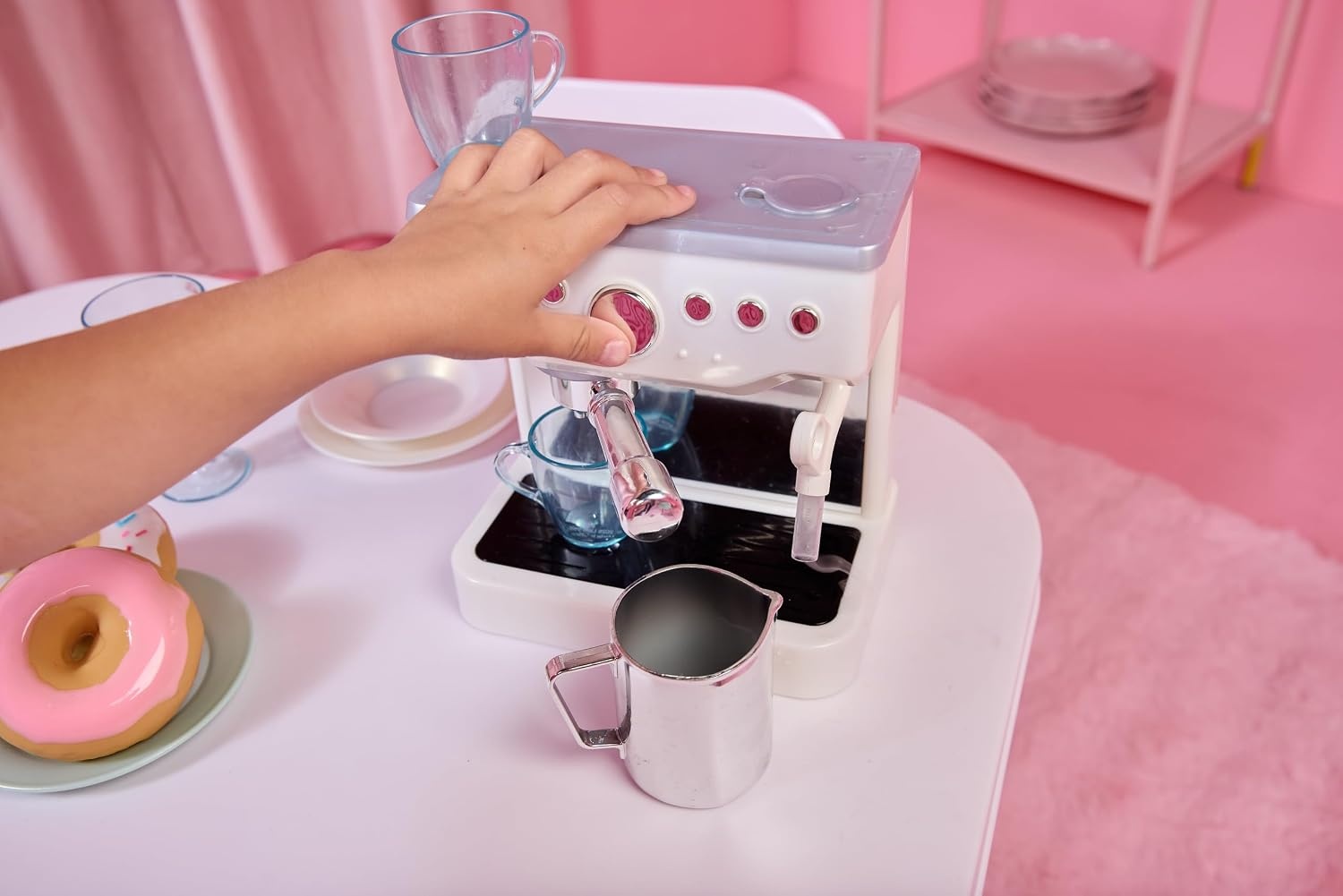 Little Tikes Sweet Spaces Espresso Machine – White, Imaginative Play, Pretend Play Kitchen, Boys and Girls Ages 3+ Years