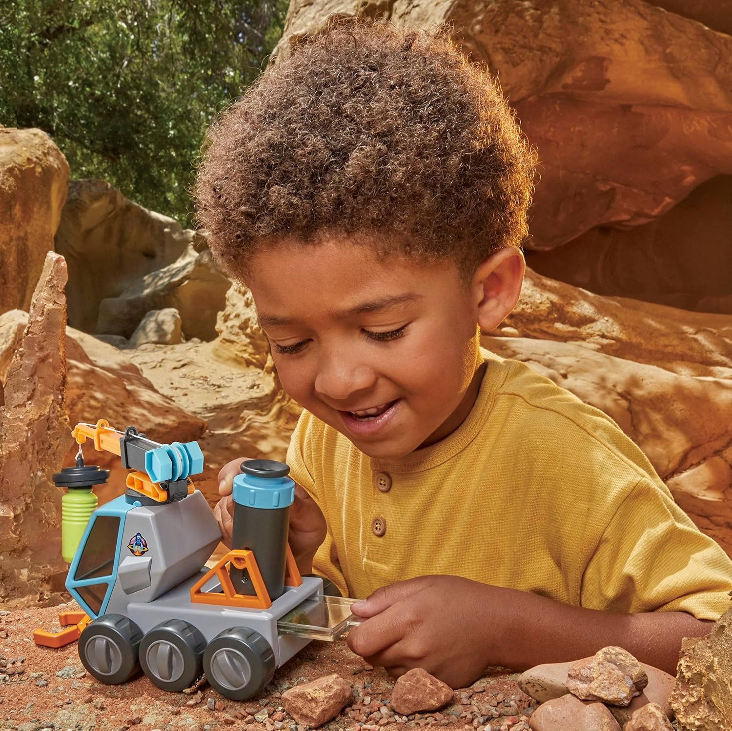Big Adventures Moon Microscope Space Rover STEM Toy Vehicle with Microscope, Magnetic Crane, Extending Grabber for Girls, Boys, Kids Ages 3+(One Size)