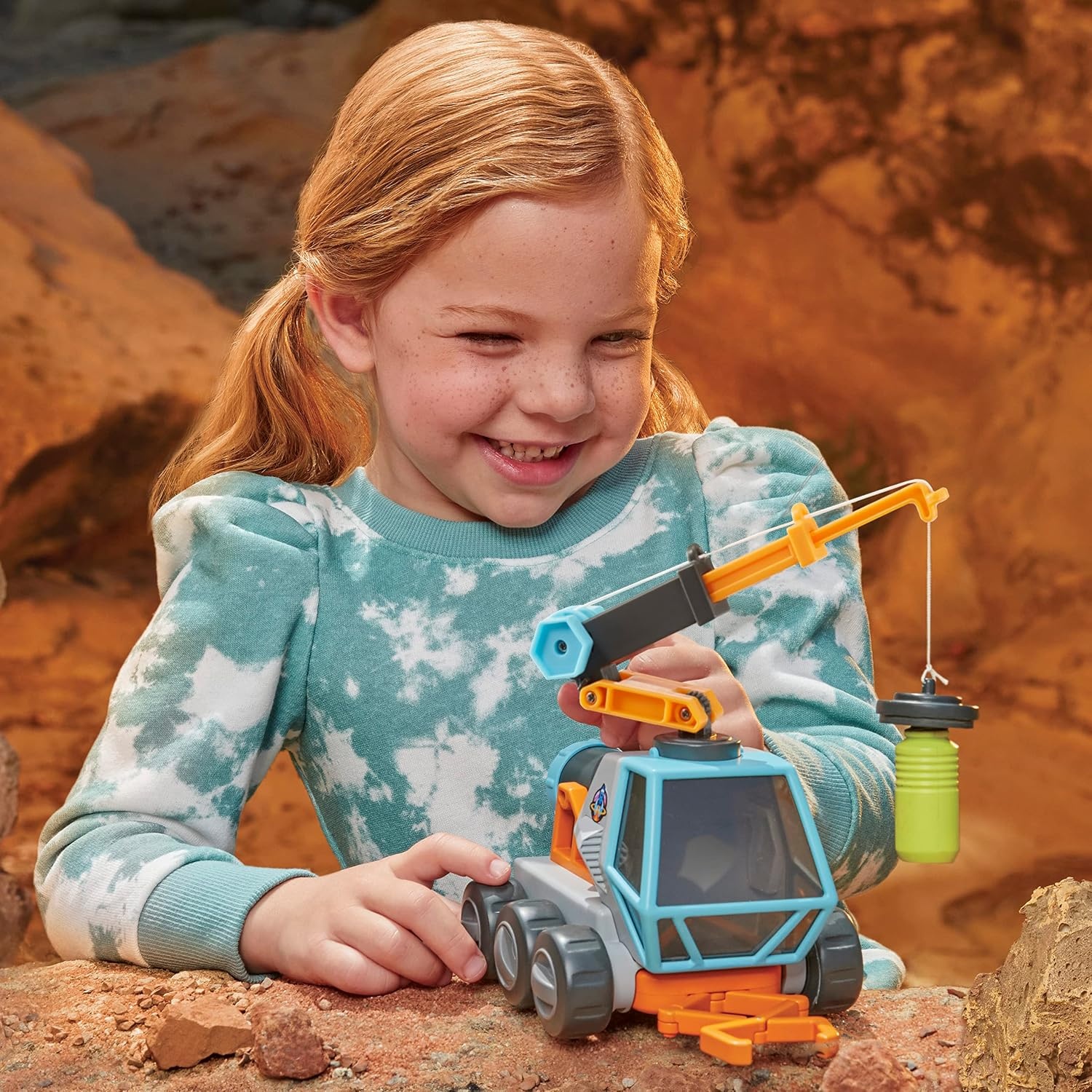 Big Adventures Moon Microscope Space Rover STEM Toy Vehicle with Microscope, Magnetic Crane, Extending Grabber for Girls, Boys, Kids Ages 3+(One Size)