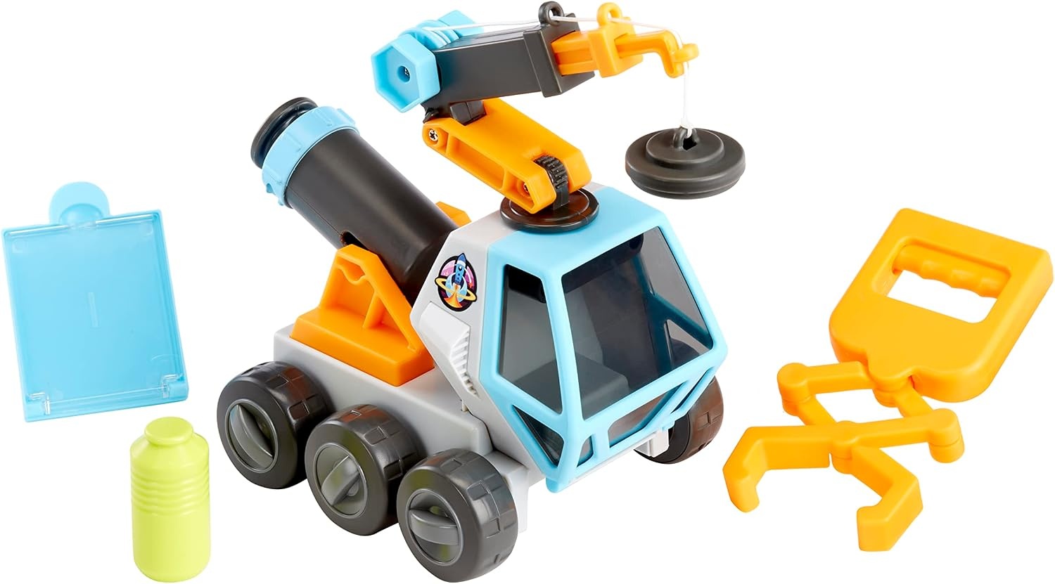 Big Adventures Moon Microscope Space Rover STEM Toy Vehicle with Microscope, Magnetic Crane, Extending Grabber for Girls, Boys, Kids Ages 3+(One Size)
