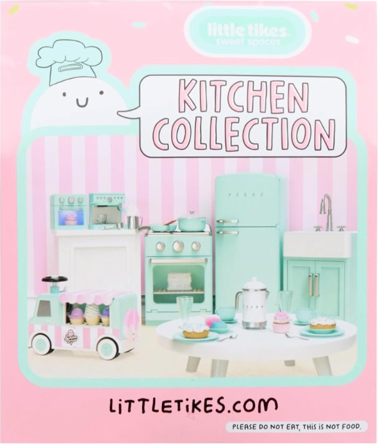 Little Tikes Sweet Spaces Modular Kitchen Refrigerator – Sea Foam, Imaginative Play, Pretend Play Kitchen, Boys and Girls Ages 3+ Years
