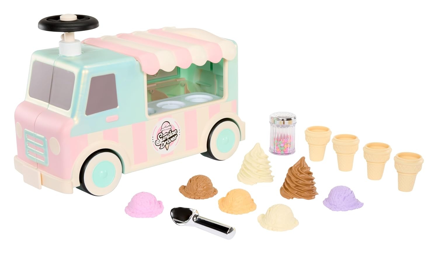 Little Tikes Sweet Spaces Ice Cream Scoot ‘n Serve, Ride-On, Indoor and Outdoor Play, Boys and Girls Ages 1-3 Years