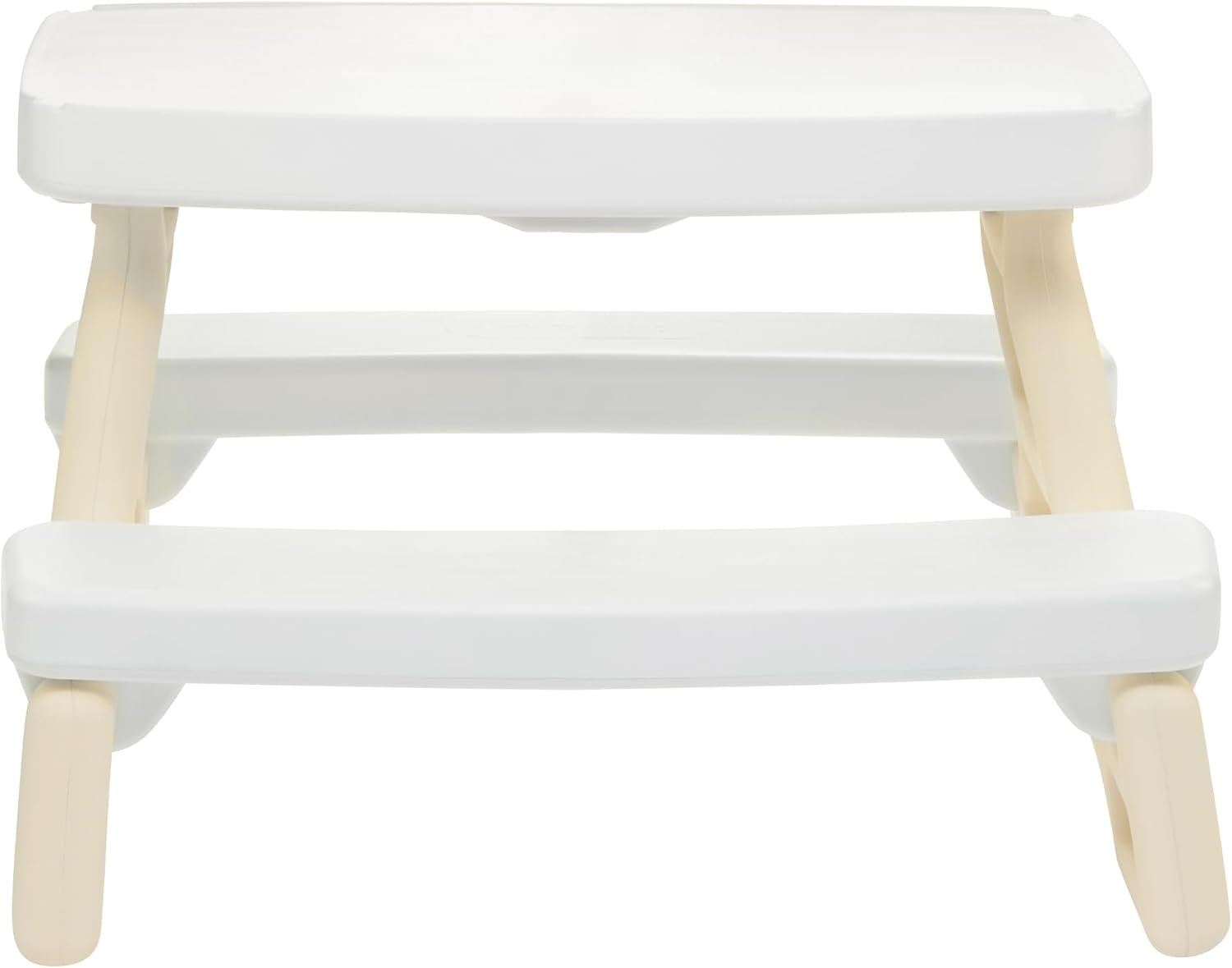 Little Tikes Cloud Collection Easy Store Jr. Play Table – White, Foldable Toddler Picnic Table and Chair Set, Indoor/Outdoor Activity Table for Kids, Boys and Girls Ages 18 Months to 5 Years