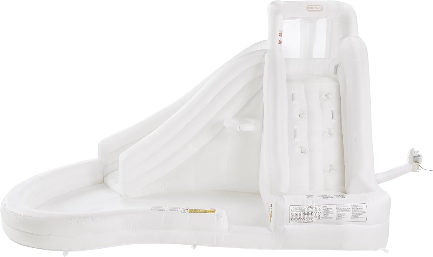 Little Tikes Cloud Collection Slam ‘n’ Curve Slide – White, Outdoor Water Inflatable, Boys and Girls Ages 5-10 Years