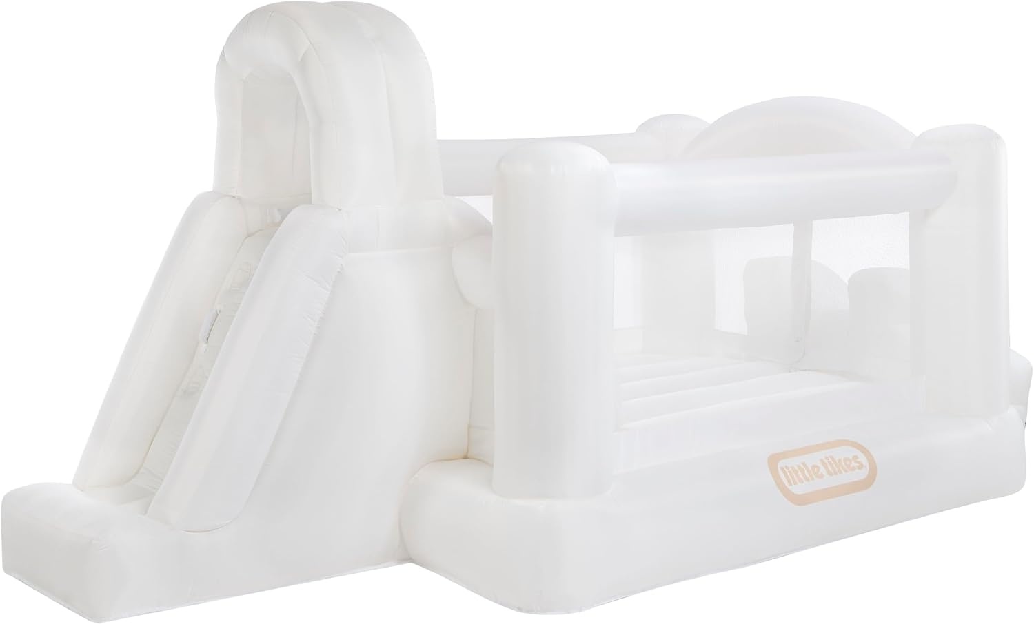 Little Tikes Cloud Collection Jump ‘n Double Slide Bouncer – White, Outdoor Water Inflatable, Boys and Girls Ages 3-8 Years