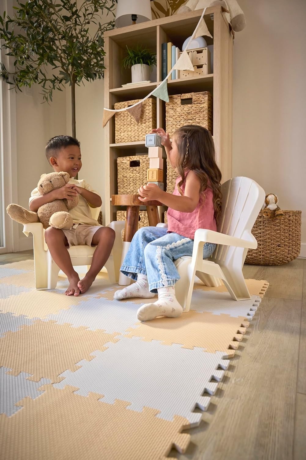 Little Tikes Cloud Collection Garden Chairs 4 pk – White, Kids Furniture for Activity Playroom and Patio, Fits Toddlers and Kids, Boys and Girls Ages 18 Months to 3 Years