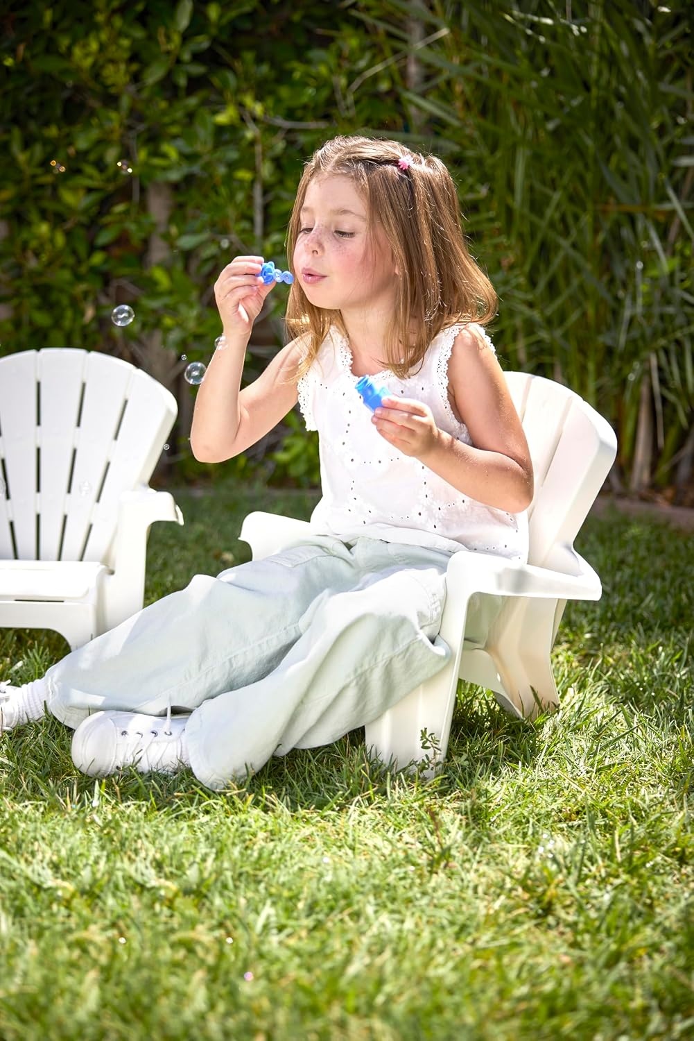 Little Tikes Cloud Collection Garden Chairs 4 pk – White, Kids Furniture for Activity Playroom and Patio, Fits Toddlers and Kids, Boys and Girls Ages 18 Months to 3 Years