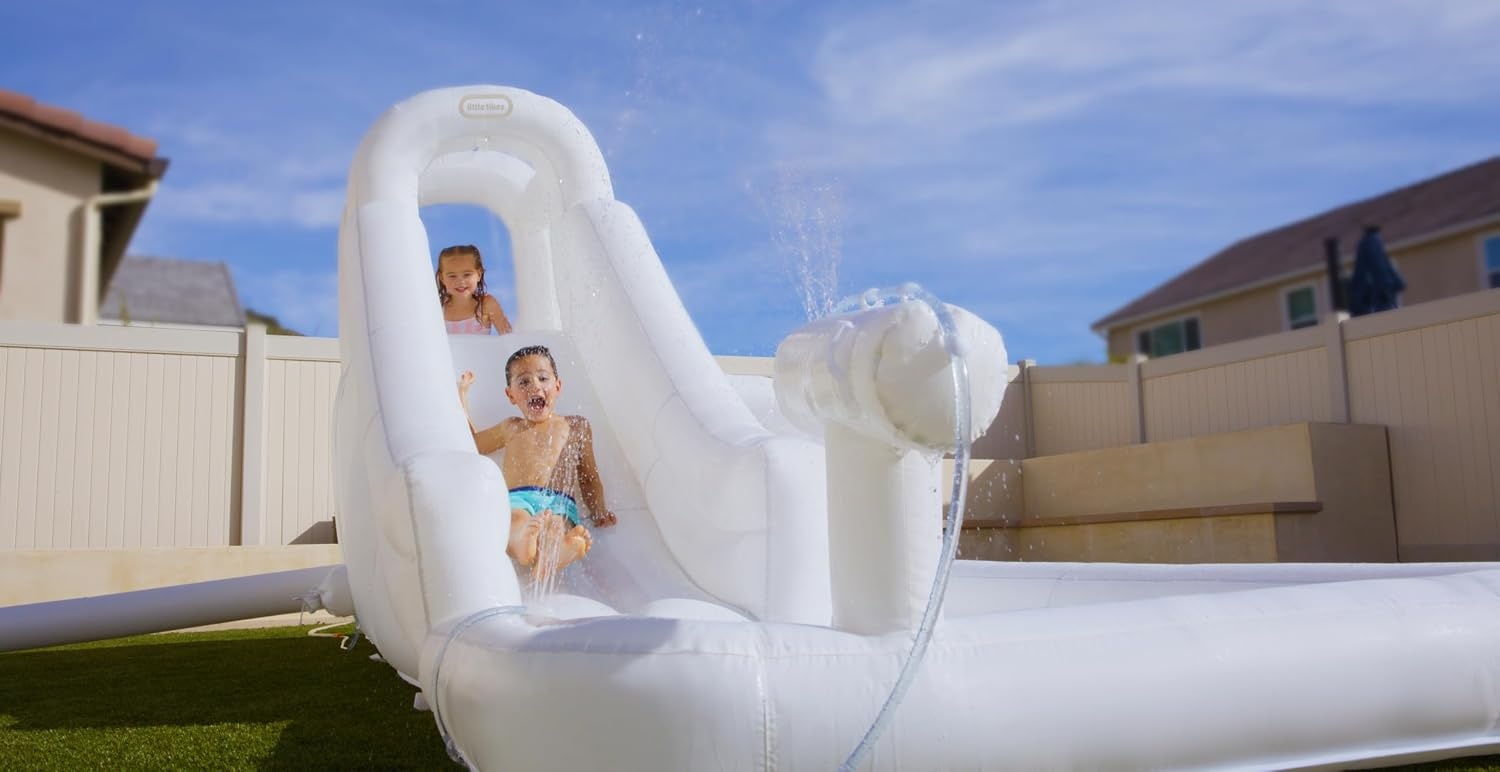 Little Tikes White River Rush Water Slide, Active Water Play, Outdoor Inflatable, Boys and Girls Ages 5-10 Years