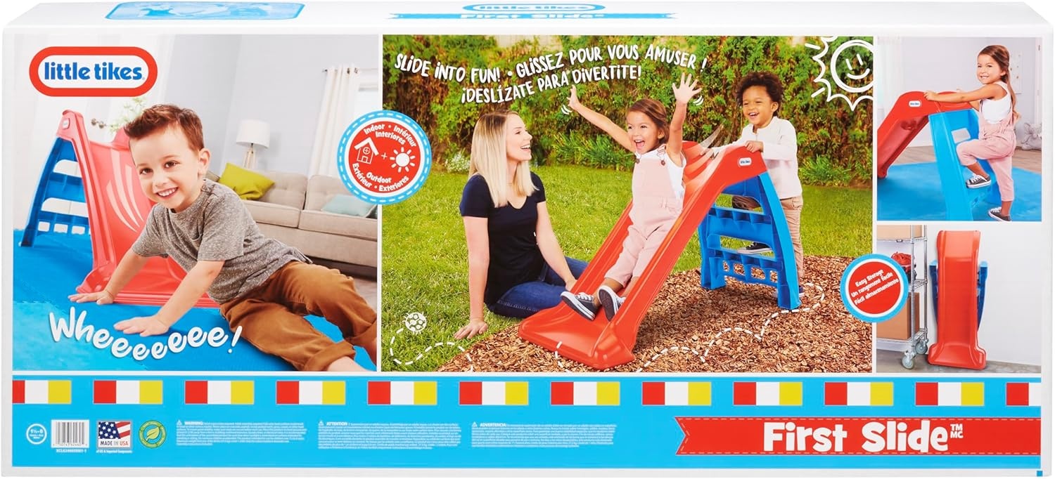 Little Tikes First Slide for Kids, Easy Set Up for Indoor Outdoor, Easy to Store, for Toddlers Ages 18 Months – 6 years