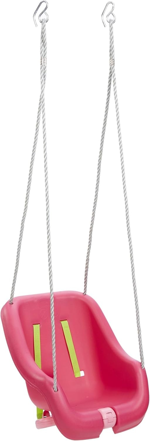 Little Tikes Snug ‘n Secure Pink Swing with Adjustable Straps, 2-in-1 for Baby and Toddlers Ages 9 Months – 4 Years,16″D x 16.3″W x 17″H(Magenta)