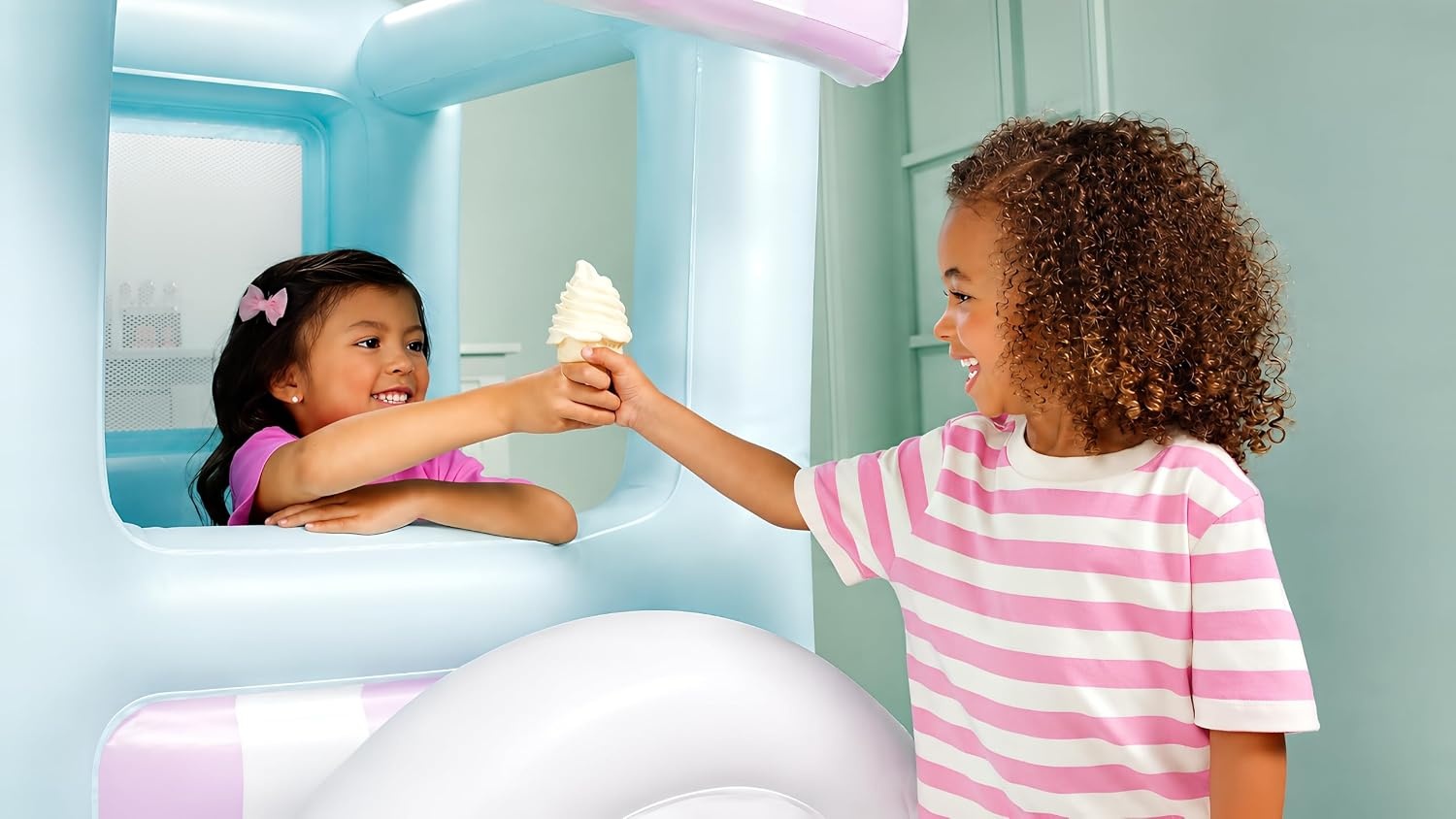 Little Tikes Sweet Spaces Ice Cream Bounce House, Active Play, Indoor Bouncer, Boys and Girls Ages 2-5 Years