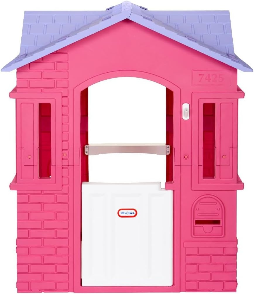 Little Tikes Cape Cottage Pretend Princess Playhousefor Kids, Indoor Outdoor, with Working Doors and Windows, for Toddlers Ages 2+ Years,Pink,Large(Pink)