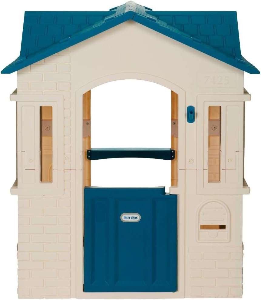 Little Tikes Cape Cottage Pretend Princess Playhousefor Kids, Indoor Outdoor, with Working Doors and Windows, for Toddlers Ages 2+ Years,Pink,Large(Blue)