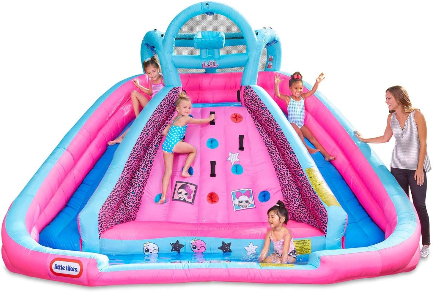 Little Tikes Rocky Mountain River Race Inflatable Slide Bouncer, 161″ L x 169″ W x 103″ H/Weight: 50.00 lbs., Multicolor(Multicolored)