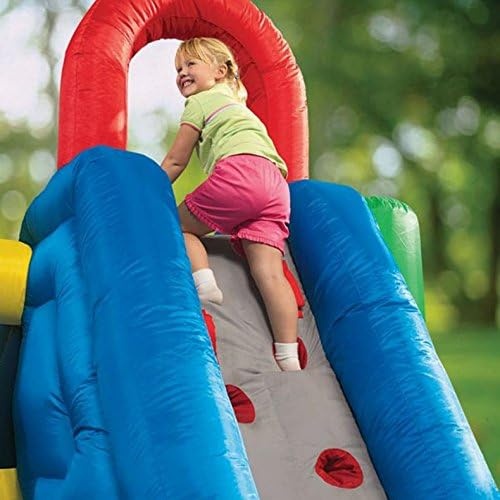 Little Tikes Jump and Double Slide Bouncer, 168.00 L x 108.00 W x 84.00 H Inches , White(Bouncer)