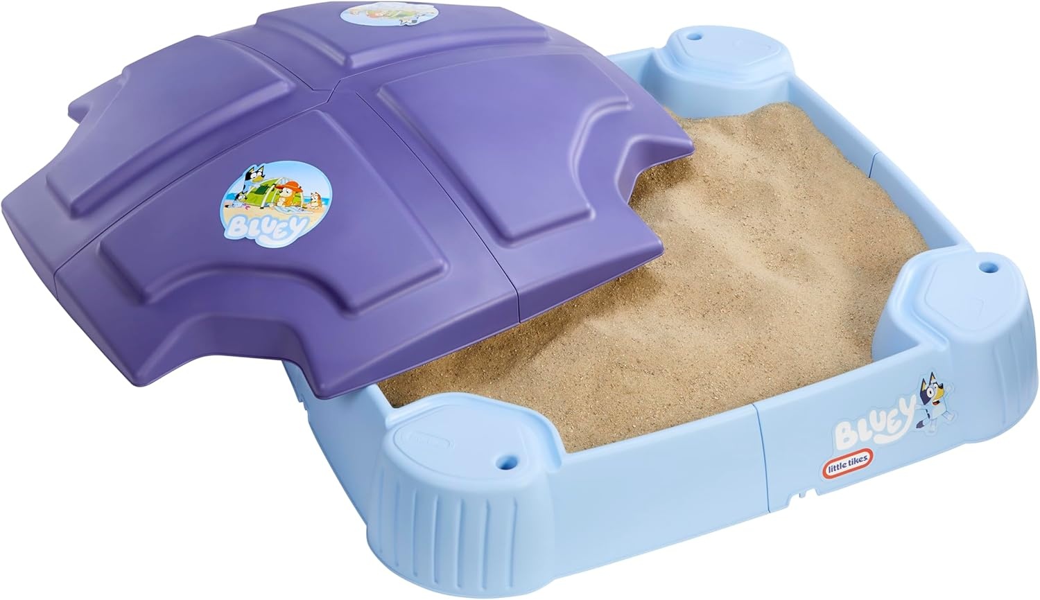 Little Tikes Bluey Beach Day Sand Box with 6 Accessories, Bluey Active Play, for Boys and Girls Ages 1-6 Years