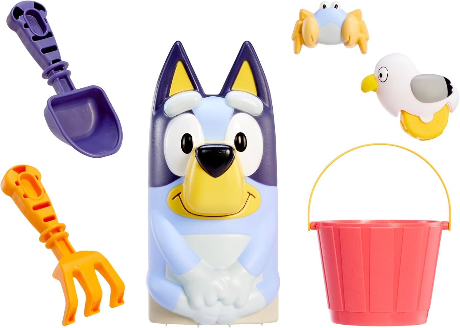 Little Tikes Bluey Beach Day Sand Box with 6 Accessories, Bluey Active Play, for Boys and Girls Ages 1-6 Years