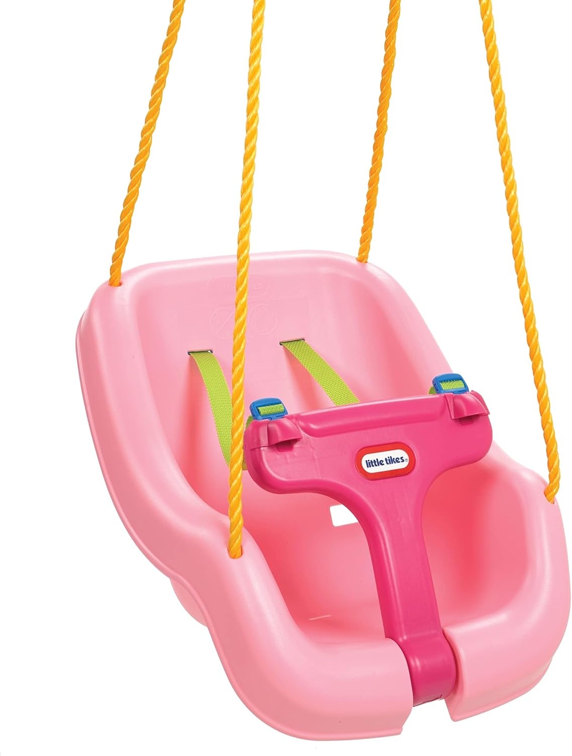 Little Tikes Snug ‘n Secure Pink Swing with Adjustable Straps, 2-in-1 for Baby and Toddlers Ages 9 Months – 4 Years,16″D x 16.3″W x 17″H(Pink)