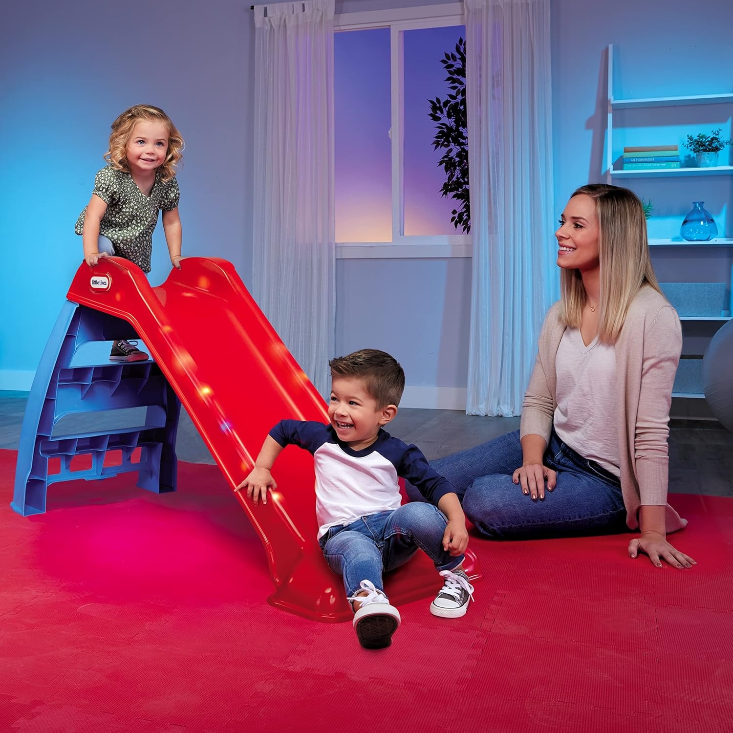 Little Tikes Light-Up First Slide for Kids Indoors/Outdoors , Red(Climber)