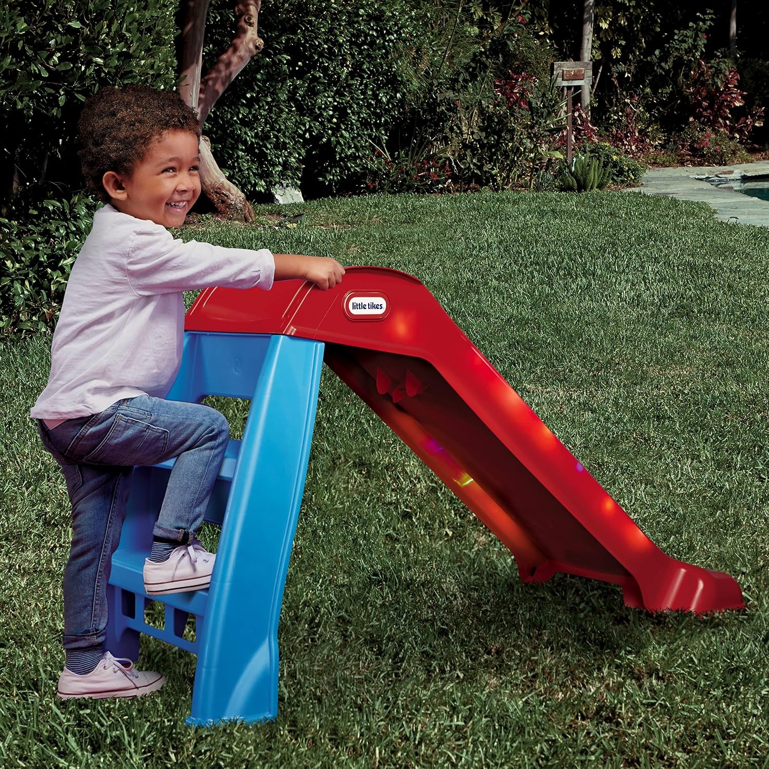 Little Tikes Light-Up First Slide for Kids Indoors/Outdoors , Red(Climber)