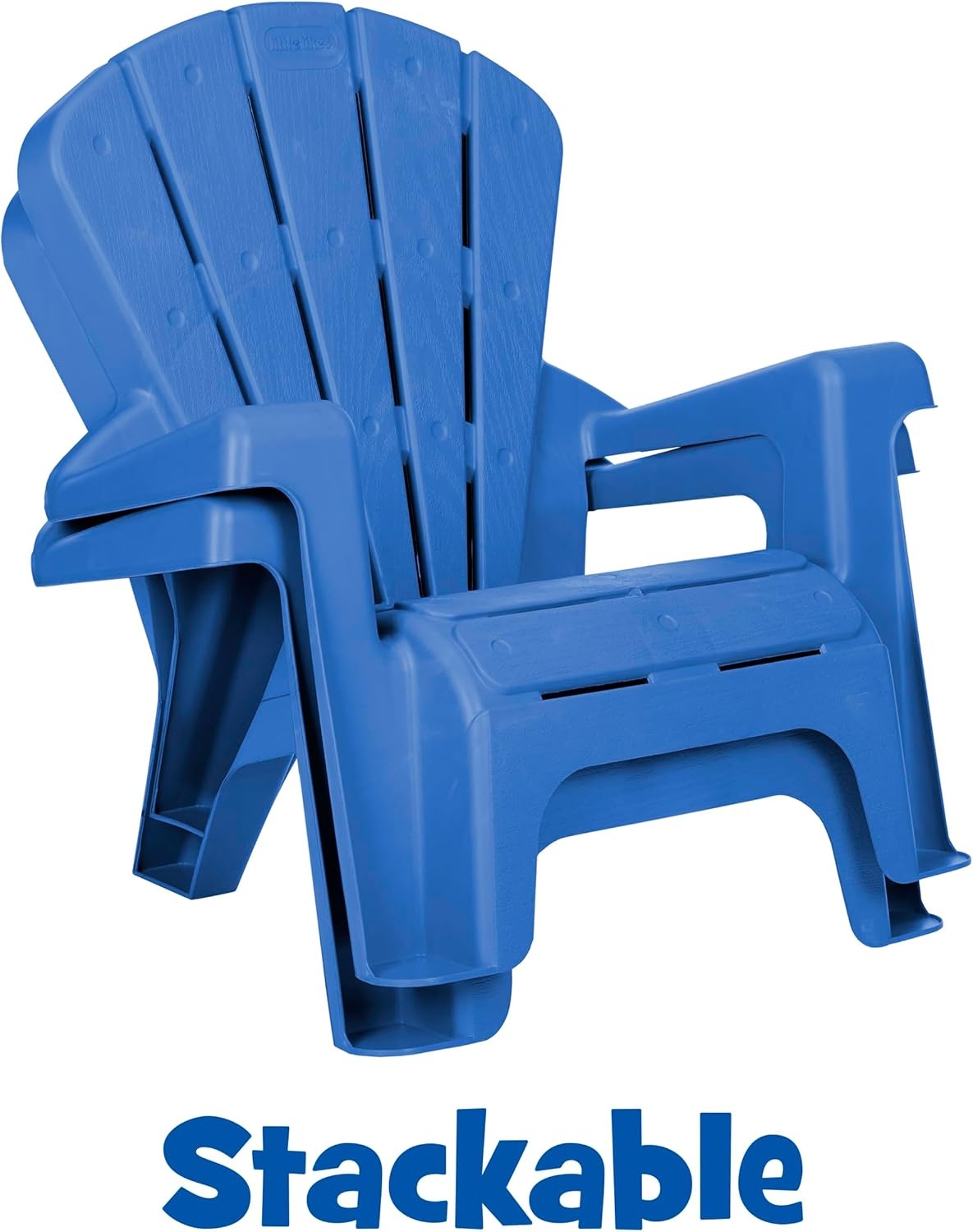 Little Tikes Kids Garden Chair 2 Pack in Blue, Outdoor Toddler Activity Adirondack Chairs for Picnic, Garden, Patio, Backyard & Beach, Outdoor Chair Set(2 Pack)