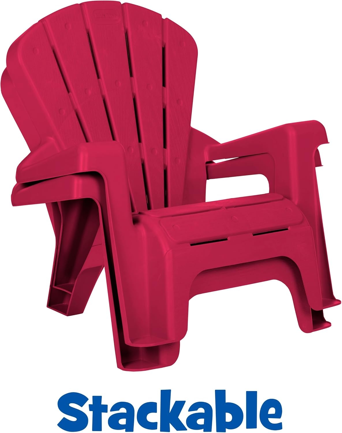 Little Tikes Kids Garden Chair 4 Pack in Red, Outdoor Toddler Activity Adirondack Chairs for Picnic, Garden, Patio, Backyard & Beach, Outdoor Chair Set(2 Pack)