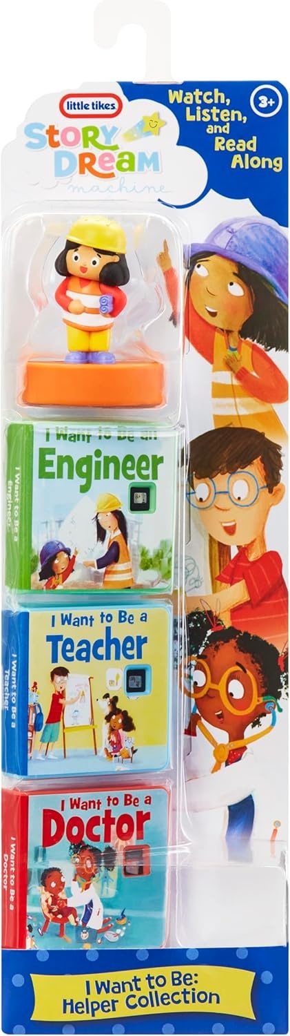 Little Tikes Story Dream Machine I Want to Be: Helper Collection, Storytime, Books, Audio Character, Toy Gift for Toddlers, Kids Girls Boys Ages 3+