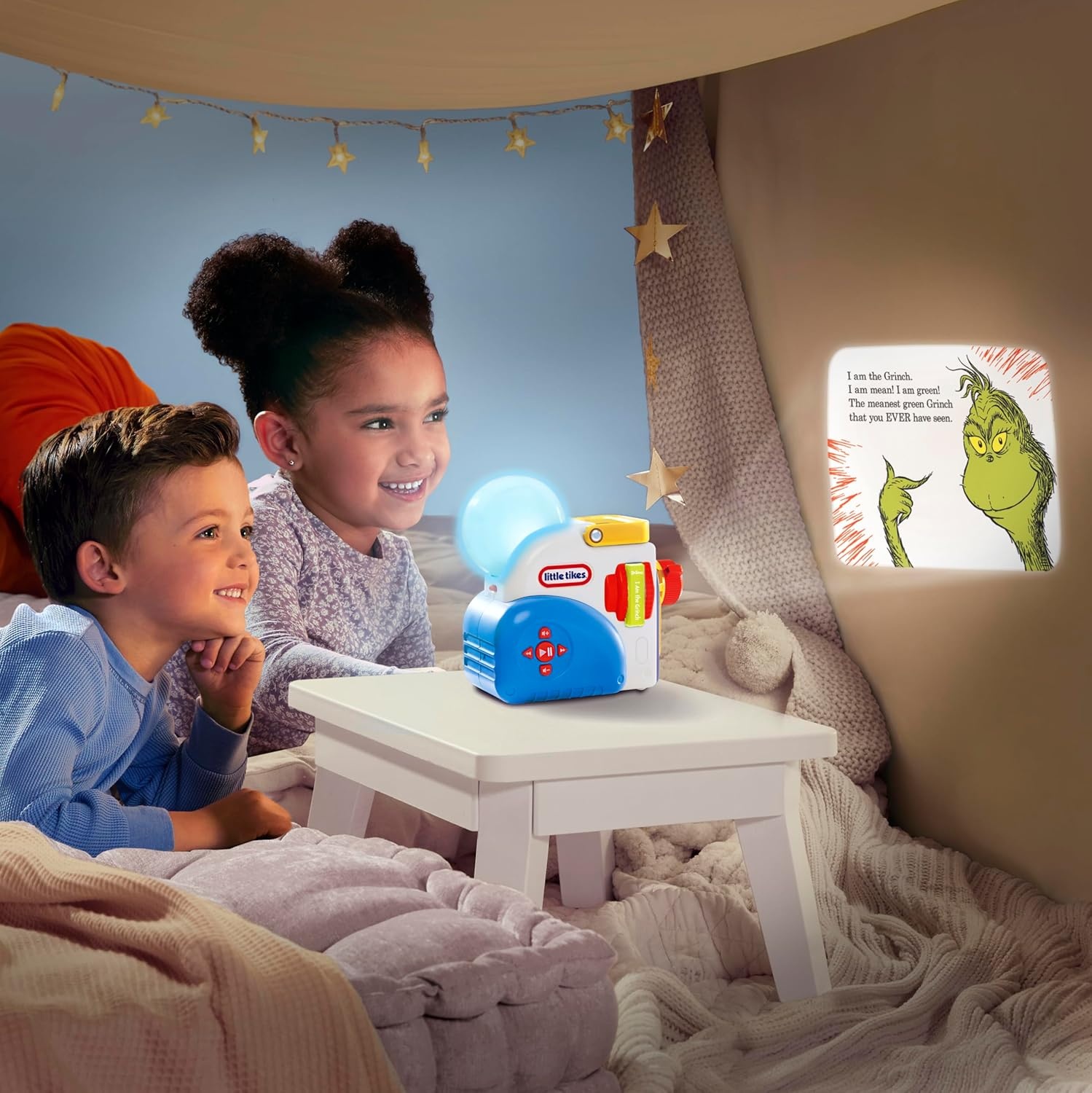 Little Tikes Story Dream Machine Dr. Seuss Grinch Collection, Storytime, Books, Audio Play Character, Gift and Toy for Toddlers and Kids Girls Boys Ages 3+ Years