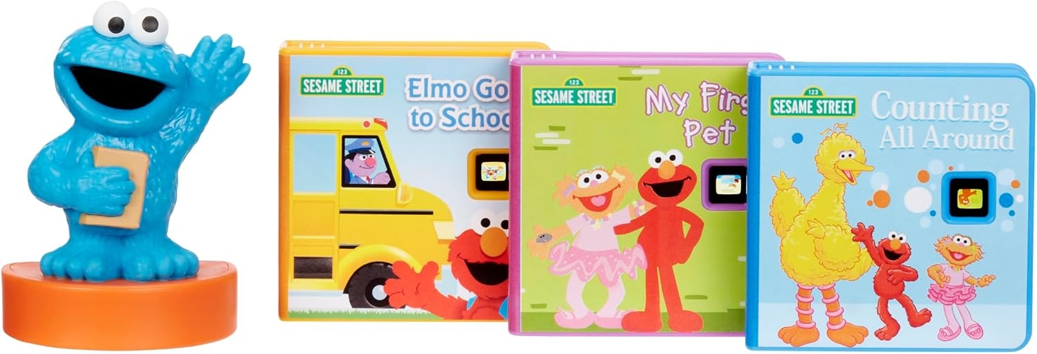 Little Tikes Story Dream Machine Sesame Street Cookie Monster & Elmo 2-Pack Story Collection Ages 3+