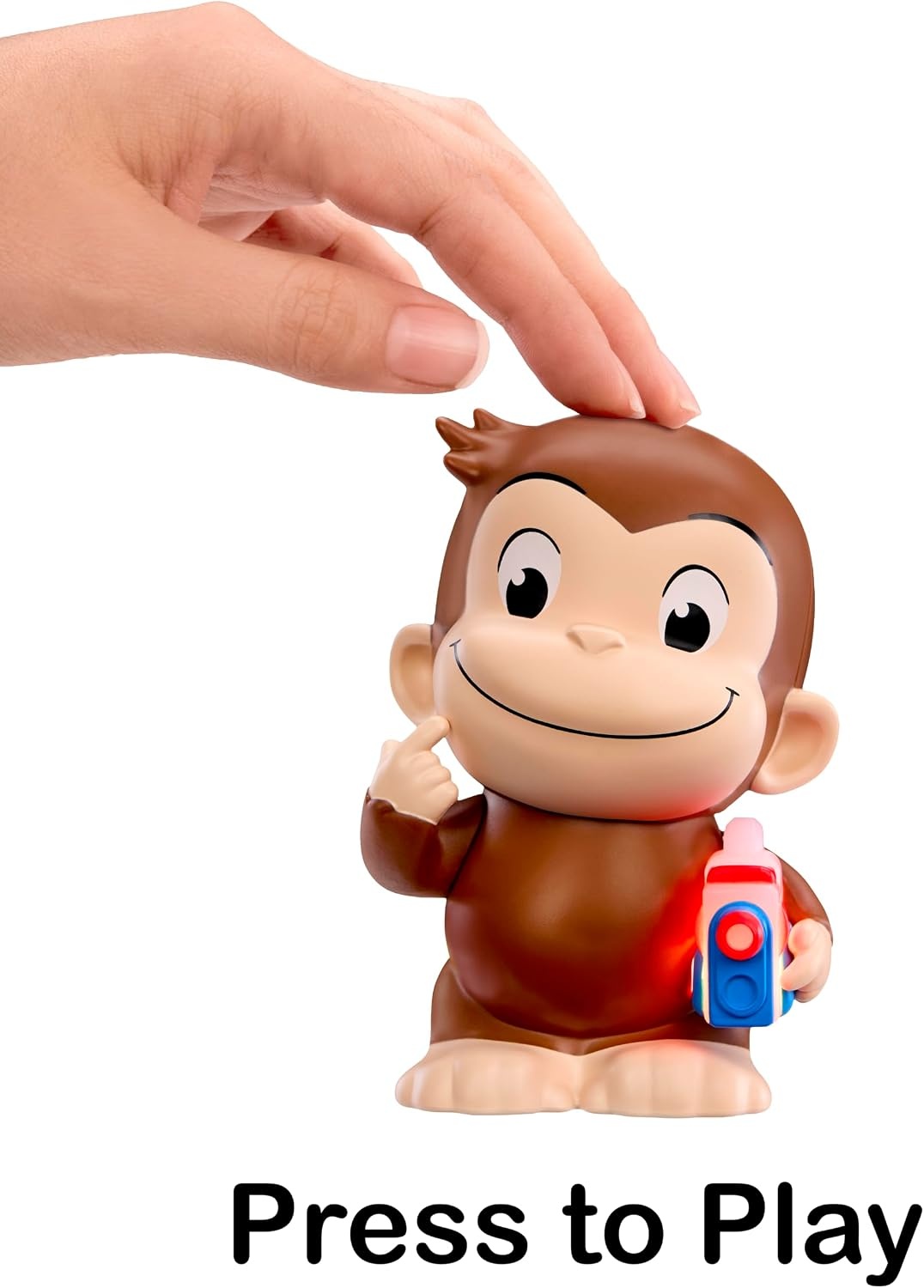 Little Tikes Story Dream Pals Curious George, Interactive Story Telling 4 Figure with Bonus Cartridge, Talks, Lights Up, Key Chain, Ages 3+
