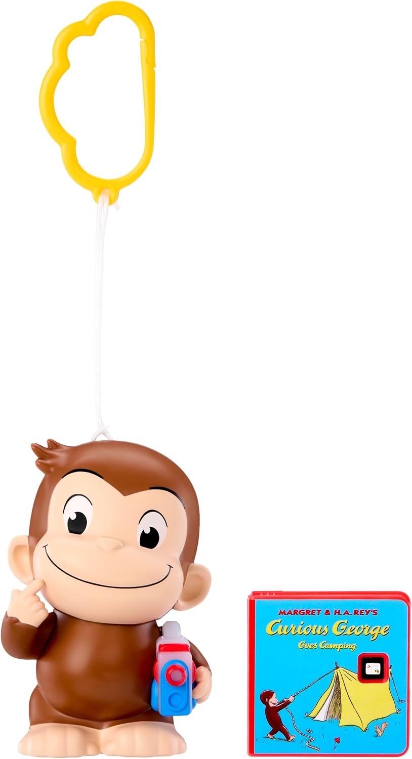 Little Tikes Story Dream Pals Curious George, Interactive Story Telling 4 Figure with Bonus Cartridge, Talks, Lights Up, Key Chain, Ages 3+