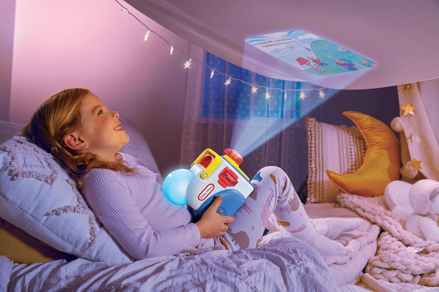 Little Tikes Story Dream Machine Starter Pack with 3 Classic Fairytale Stories – Light, Sound, and Audio Projector for Kids – Includes 3 Stories and 1 Character – for Kids Ages 3+ Years(Story Dream Machine)
