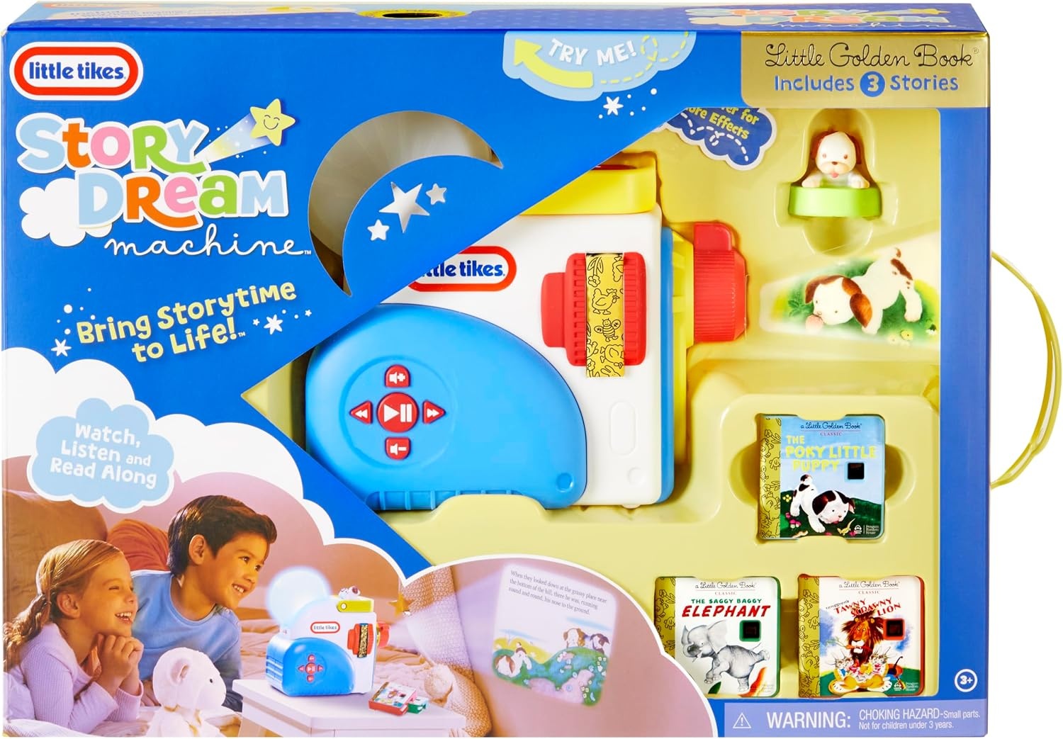 Little Tikes Story Dream Machine Starter Pack with 3 Classic Fairytale Stories – Light, Sound, and Audio Projector for Kids – Includes 3 Stories and 1 Character – for Kids Ages 3+ Years(Story Dream Machine)