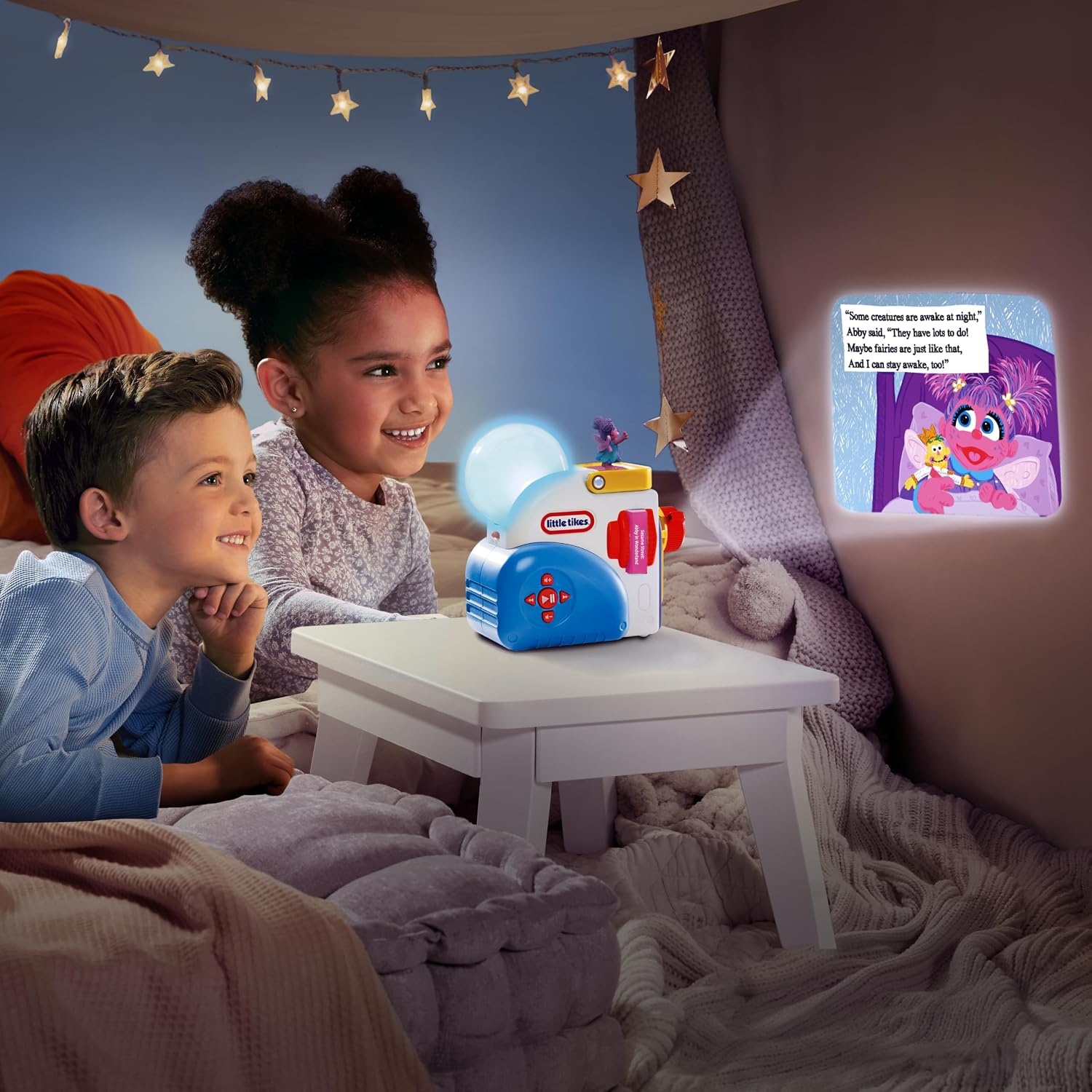 Little Tikes Story Dream Machine Sesame Street Abby & Friends Collection, 3 Stories, Bonus Character, Projects Storytime for Kids, Audio Play, Fun Toy, Ages 3+ Years