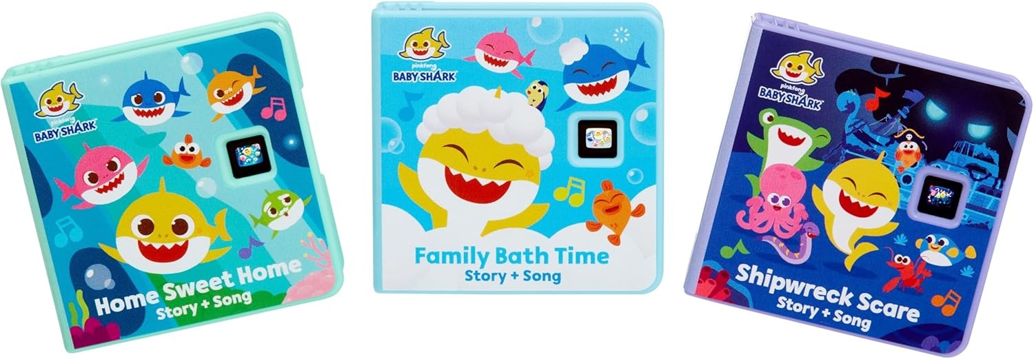 Little Tikes Story Dream Machine Baby Shark Family Collection, Storytime, Books, Audio Play Character, Gift and Toy for Toddlers and Kids Girls Boys Ages 3+ Years
