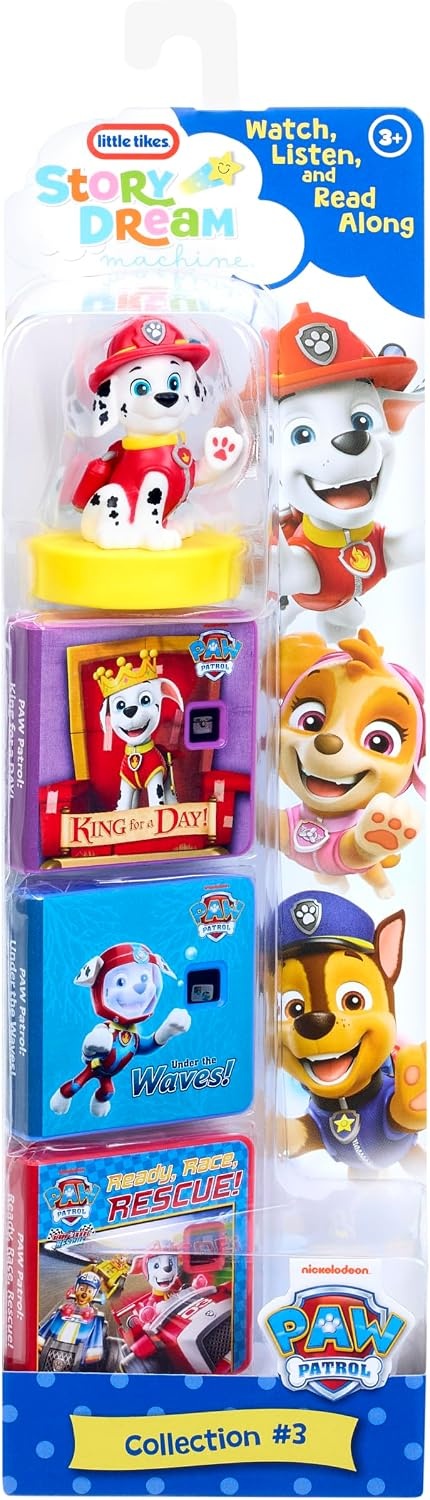 Little Tikes Story Dream Machine PAW Patrol Marshall Collection, 3 Stories, Bonus Character, Projects Storytime for Kids, Audio Play, Fun Toy, Ages 3+ Years