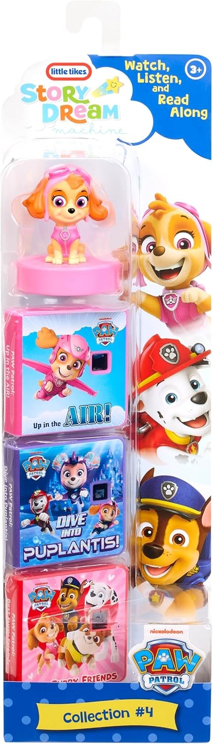 Little Tikes Story Dream Machine PAW Patrol Skye Collection, 3 Stories, Bonus Character, Projects Storytime for Kids, Audio Play, Fun Toy, Ages 3+ Years