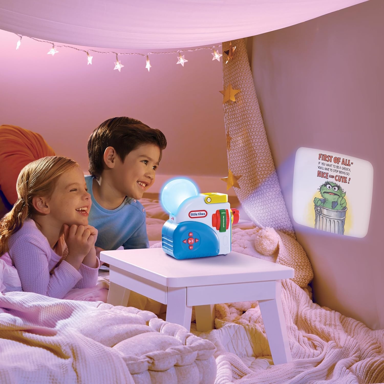 Little Tikes Story Dream Machine Oscar the Grouch & Friends Story Collection, Storytime Book Set, Books, Sesame Street, Audio Play Character, Learning Toy Gift Toddlers and Kids Ages 3+ Years