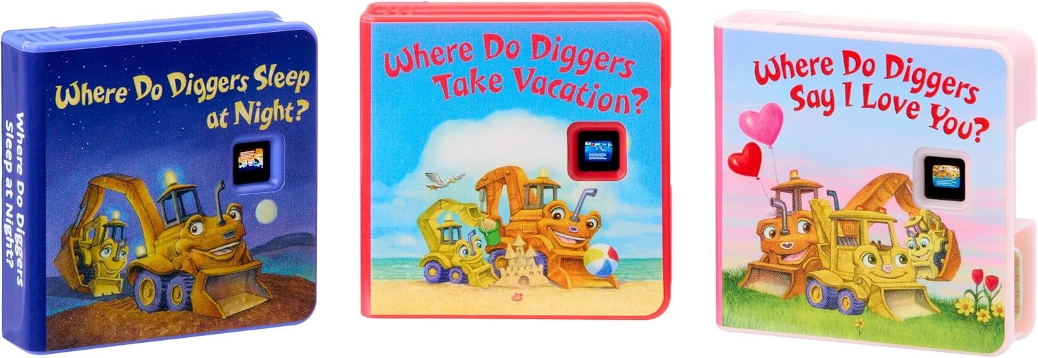 Little Tikes Story Dream Machine Random House Where Do Diggers Collection, 3 Stories, Bonus Character, Projects Storytime for Kids, Audio Play, Fun Toy, Ages 3+ Years