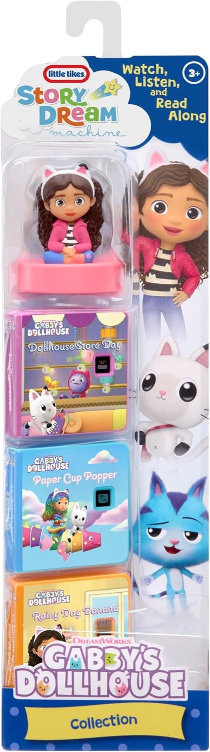 Little Tikes Story Dream Machine DreamWorks Animation’s Gabby’s Dollhouse Collection, 3 Stories, Character, Projects Storytime for Kids, Audio Fun Toy, Ages 3+ Years